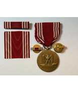 WWII, ARMY GOOD CONDUCT MEDAL, PB RIBBON, DISCHARGE BADGE, LAPEL BADGE, ... - $25.00