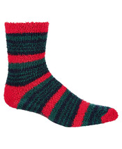 Club Room  Lot of 3 Cozy Holiday Stripe Socks Red/Green Multi-One Size - £12.57 GBP