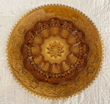 Vintage Indiana Tiara Amber Sandwich Glass Deviled Egg Platter 12&quot; Servi... - $25.49 CAD
