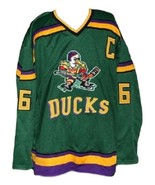 Any Name Number Mighty Ducks Retro Hockey Jersey Green Conway Any Size - $74.88 CAD