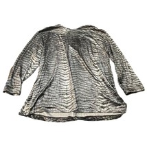 Ruth Norman Shimmer Zebra Print Women&#39;s XL Long Sleeve Back Zip - £17.01 GBP