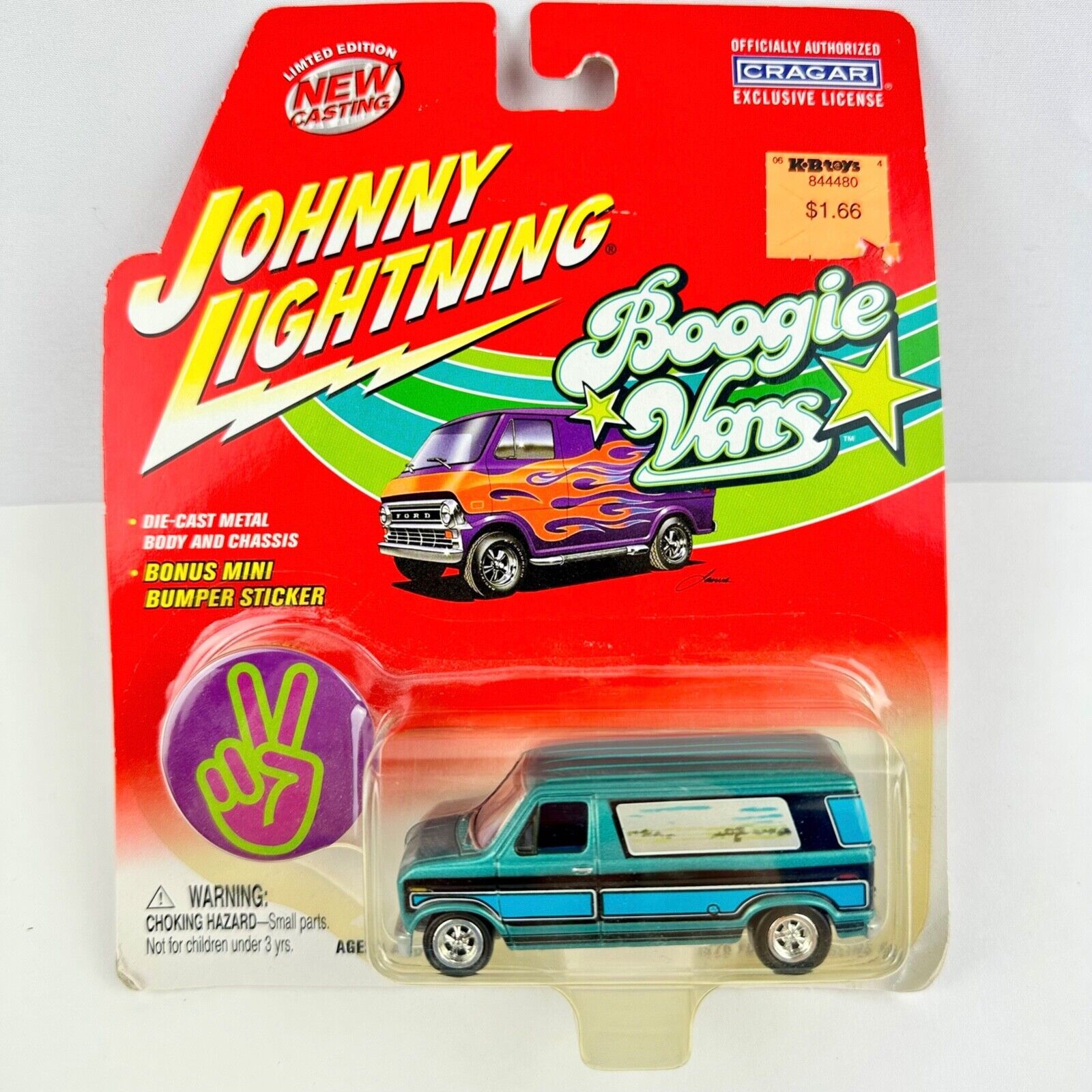 Vtg '02 Johnny Lightning Boogie Vans 1976 Ford Econoline 100 Die-Cast #360-01 - £14.32 GBP