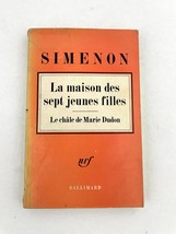 VTG La Maison Des Sept Jeunes Filles Paperback Book Gallimard 1969 Edition - £10.79 GBP