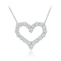 2.80ct Natural Round Diamonds Necklace &amp; Pendant G-H color and SI1 14K Gold - £2,809.61 GBP