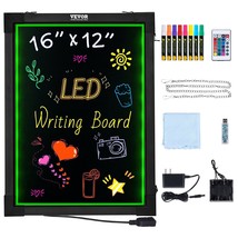 VEVOR LED Message Writing Board, 16&quot;x12&quot; Illuminated Erasable Lighted Ch... - $1,630.80 MXN