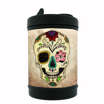 Sugar Skull Black Metal Car Ashtray D10 Day of the Dead Skeletons Folk Art - £10.24 GBP