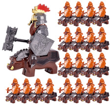 Boar mounted Mountain Dwarf Heavy Copper Cavalier Army 42 Minifigures Set B - $52.68