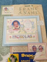 DEMENSIONS - Counted Cross Stitch Frame A Name (6948)10”X8” - £5.93 GBP