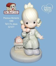 Precious Moments Tell It To Jesus 521477 Vintage 1989 Enesco Figurine - £15.14 GBP