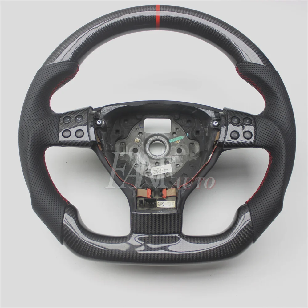 Real   Steering Wheel with Leather for VW  Jetta Mk5 Golf 5 GTI R32 EOS Pat B6 B - £582.89 GBP