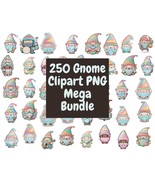 Gnome Clipart PNG Mega Bundle, Cute Garden Gnomes Clipart PNG, Garden Gn... - £1.56 GBP