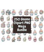 Gnome Clipart PNG Mega Bundle, Cute Garden Gnomes Clipart PNG, Garden Gn... - $2.73 CAD