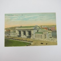 Train Postcard Union Station Kansas City Missouri Antique Hall Bros UNPOSTED - £7.84 GBP