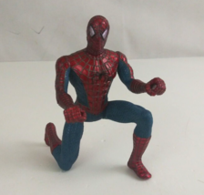 2002 Marvel Spider-Man Movie Bump N&#39; Go Cycle Spider-Man 5&quot; Action Figure - £11.36 GBP