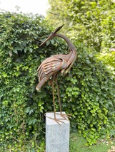 Graceful Heron – Iron Sculpture. 39x28x105cm - $149.95