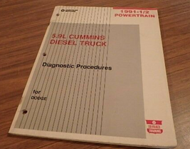 1991 1991 1/2 DODGE CUMMINS 5.9L DIESEL Powertrain Diagnostic Procedures Manual - £52.23 GBP