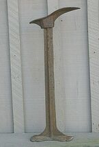 Antique Cast Iron Eclipse Cobbler Anvil Shoe Form Repair Stand Shoemaker... - $89.09