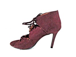 Madeline Stuart Brown Tie Front Faux Suede Pumps Heels Shoes Women&#39;s 7 M (SW27) - £19.72 GBP