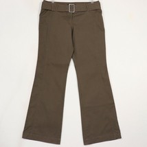 The Limited Womens Wide Flare Leg Chino Pants size 10 Belted Dusty Brown... - $35.68