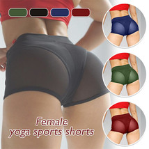 Women Sexy High Waist Mesh Hot Pants Tight Elastic Yoga Sports Casual Gym Shorts - £8.12 GBP