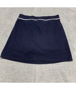 T by Talbots Womens Skort Sz Small Solid Blue Zippered Pockets Pull On A... - £17.14 GBP