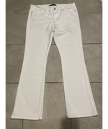 JOE’S High Rise Flare Jeans Womens 32 White Stretch Denim Western Ranch ... - €20,59 EUR