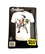 T-Shirt Marvel Size Large The Avengers White Captain America Best Buy 2012 New - $20.00