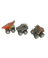 Dinobros Dinosaur Car 3 Piece Lot: Pteradactyl, Triceratops, Mini Monste... - $12.86