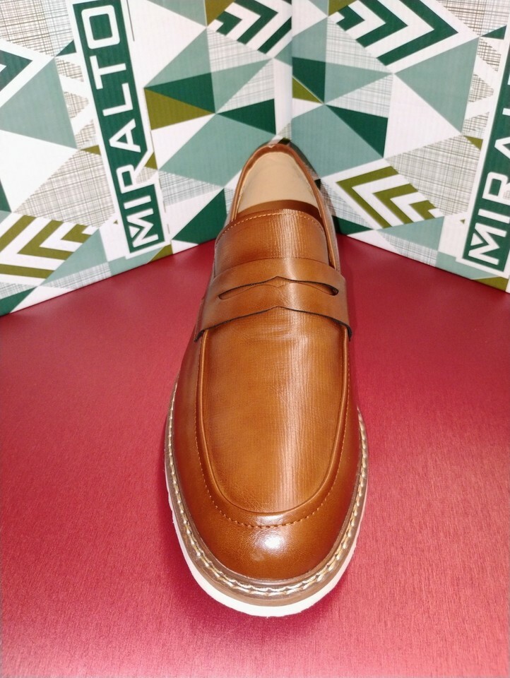 New Miralto Boulevard Cognac Men's # 9.5 Fashion Shoes Studio Collection Stitch Item image 4