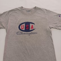 Champion Authentic USA RN#15763 Men's Gray Cotton Blend T-Shirt Size Small image 10