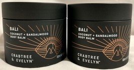 2X Crabtree &amp; Evelyn Coconut Sandalwood Body Balm 3.3 fl oz Each  - £47.14 GBP