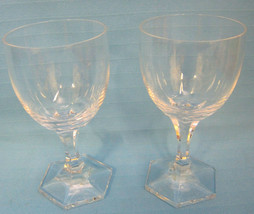 2  Wine Glasses Crystal Clear Footed Pedestal Goblet 5&quot; Tall - $505.87 MXN