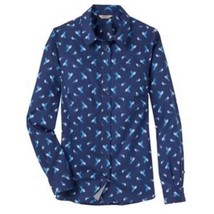 Duluth Trading Co Wrinklefighter Button Up Shirt Bird Print XS NEW - $50.00