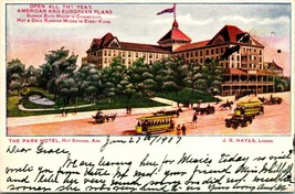 Vtg Postcard 1907 UDB Park Hotel - Hot Springs Arkansas M13 - £28.70 GBP
