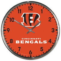 Cincinnati Bengals Round Chrome Wall Clock - $80.99
