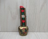 Murnau Germany small flowers cow bell German embroidered floral hearts s... - $20.78