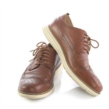 Cole Haan Grand OS Brown Leather Brogue Wingtip Oxfords Shoes Mens 11.5 M C21133 - £47.81 GBP