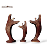 Triptych Gospel Choir ceramic sculptures worked with a &quot;raw wood effect&quot;... - $2,115.41 MXN