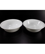2 Corelle Winter Frost White 6.25&quot; Soup Salad Cereal Bowls 18 oz Pure White - $10.84 CAD