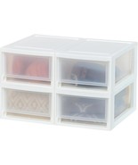 Iris Usa 6 Qt Plastic Drawer Storage Organizer Stacking Drawers, 4-Pack,... - $62.32 CAD