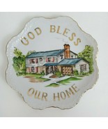 Vtg Lefton China Hand Painted “God Bless Our Home“ Porcelain Hanging Pla... - $369.25 MXN