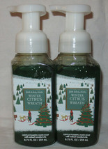 Bath &amp; Body Works Gentle Foaming Hand Soap Lot Set Of 2 Winter Citrus Wreath - £19.87 GBP