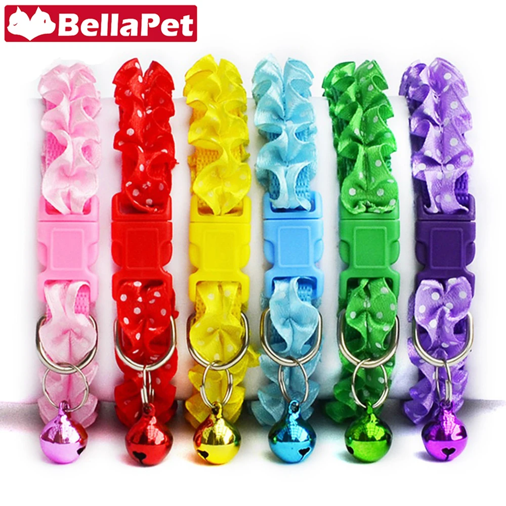 Flea Cat Collar for Cats Pet Product Charm Cat Collar with Bell Breakawa... - £6.04 GBP+
