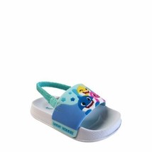 Baby Shark Infant Boys Back Strap Slip On Sandals Slide Blue Size 4 - £11.49 GBP