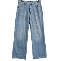 Aeropostale High Rise Wide Leg Jeans Size 8 Light Wash Y2K  Style Skater - $22.99