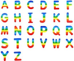 Rainbow Alphabet Letter Craft DIY Custom Word Embroidered Patch Applique... - €10,98 EUR