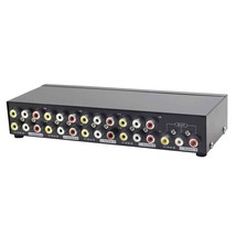 8-Way Av Switch Rca Switcher 8 In 1 Out Composite Video L/R Audio Selector Box F - £31.35 GBP