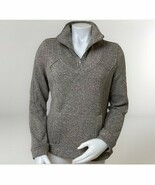 Roots Canada 1/4 Zip Pullover Sweatshirt Womens M Tan Fleece Sweater Jacket - $33.72 CAD