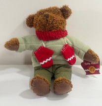 Hallmark TEDDY MITTENS 12&quot; Stuffed Animal Beanbag Plush with Original Ta... - $10.88