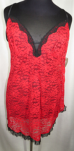 Secret Treasures Women&#39;s Sexy Red Stretch Lace Chemise Nightie Plus Size 2X - $19.99